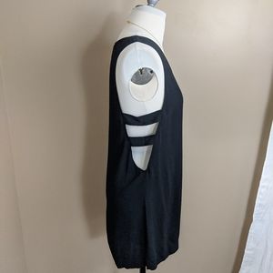 Reformation Open Side Black Dress